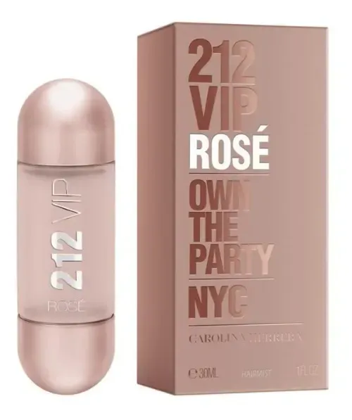 Perfume Carolina Herrera 212 Vip Rose para cabelos
