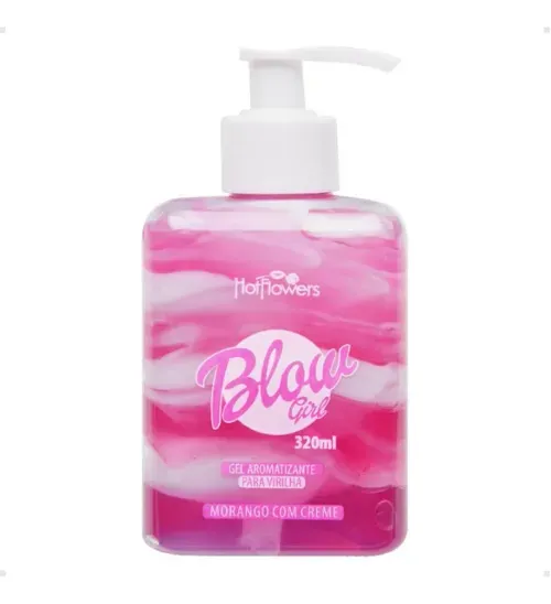 Creme Hot Flowers Blow para virilha sabor morango